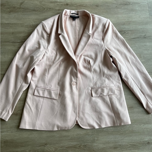Lane Bryant The Bryant Blazer One-Button Pale Pink Career Classic Blazer Sz 20 - Picture 2 of 10